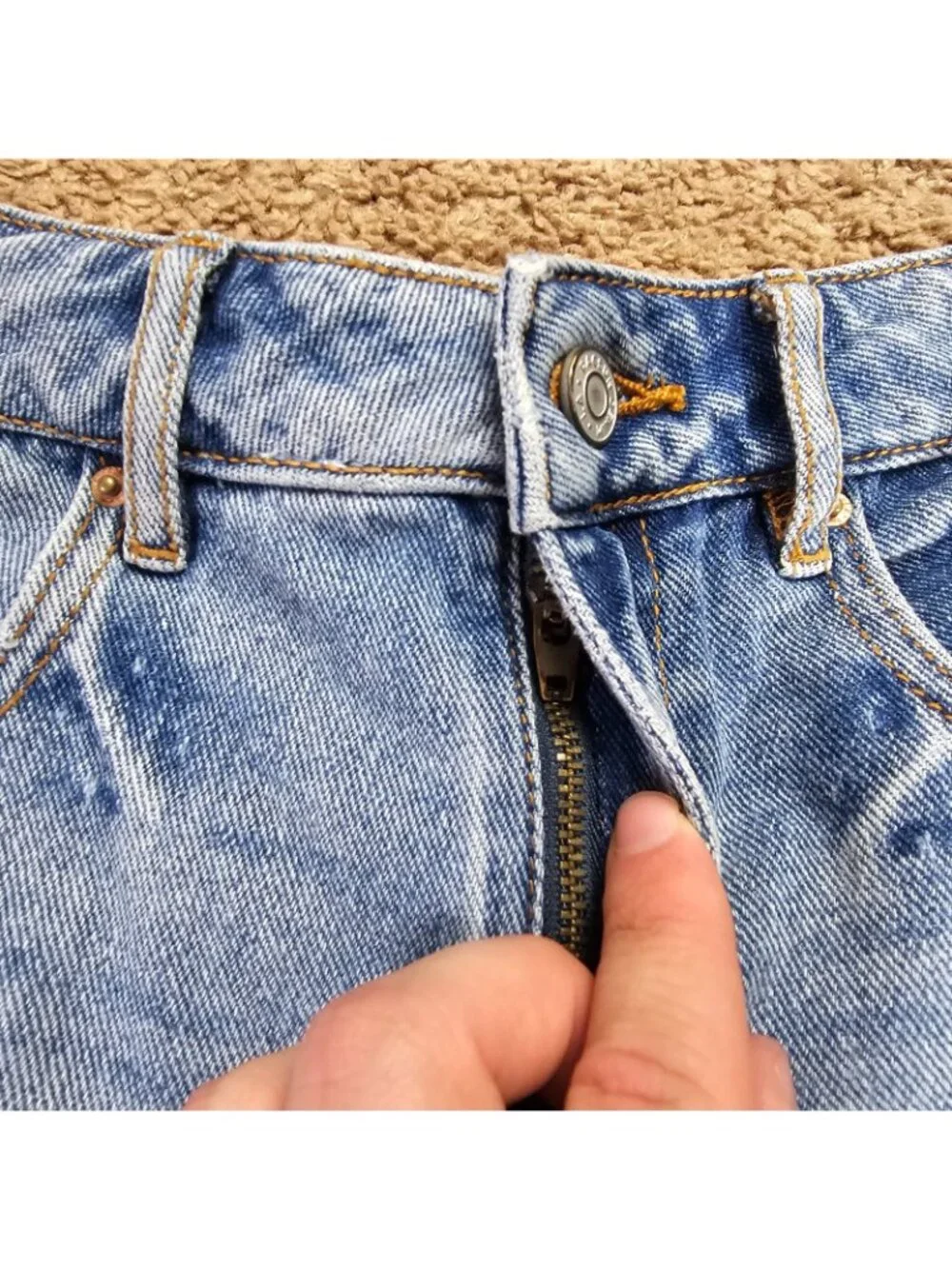 Pacsun Jean Shorts Womens 26 Blue Mom Short Distressed Cuffed Denim - Picture 2 of 9